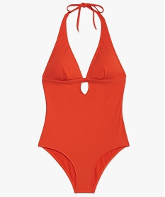 maillot de bain femme 1 piece en maille cotelee rouge maillots de bain 1 pieceA640101_4
