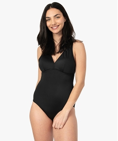 GEMO Maillot de bain femme 1 pièce dos fantaisie Noir