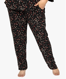 GEMO Pantalon de pyjama femme à motifs multicolores Imprimé