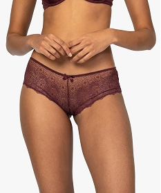 GEMO Shorty femme en dentelle et tulle (lot de 2) Brun