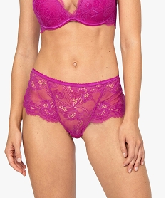 shorty femme tout dentelle avec decoupe dos roseA647001_1