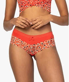 GEMO Shorty femme en dentelle et microfibre Imprimé