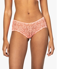 GEMO Shorty femme tout dentelle Orange