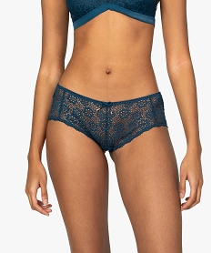 GEMO Shorty femme tout dentelle Bleu