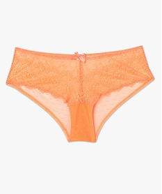 shorty femme en dentelle et tulle (lot de 2) orange shortiesA648501_4
