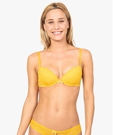 GEMO Soutien-gorge à bonnets coqués en dentelle Jaune