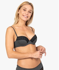 soutien-gorge balconnet en coton bio grisA649801_1