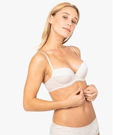 GEMO Soutien-gorge balconnet en coton bio Beige