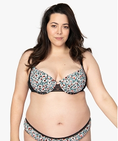 GEMO Soutien-gorge à motifs multicolores avec dentelle Imprimé