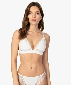 soutien-gorge femme triangle en dentelle beigeA652701_1