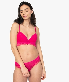 GEMO Soutien-gorge push-up avec tour de buste en dentelle Rose