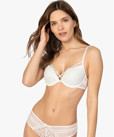 GEMO Soutien-gorge femme ampliforme en dentelle Beige