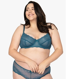 GEMO Soutien-gorge grande taille en dentelle avec armatures Bleu