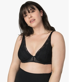 GEMO Soutien-gorge femme à armatures en dentelle Noir