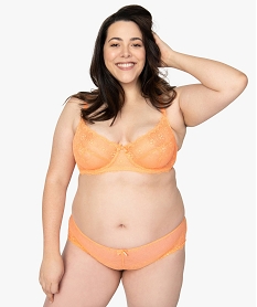 GEMO Soutien-gorge grande taille en dentelle avec armatures Orange