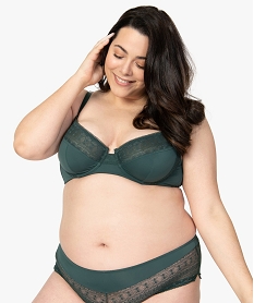 GEMO Soutien-gorge à armatures en microfibre et dentelle Vert