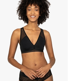 GEMO Soutien-gorge de sport femme maintien léger Noir