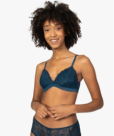 GEMO Soutien-gorge femme triangle à dos original Bleu