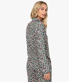 veste de pyjama femme boutonnee avec motifs imprime hauts de pyjamaA656801_2