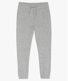 GEMO Pantalon de jogging garçon en coton biologique molletonné Gris