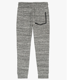 pantalon de jogging garcon avec poches et bandes contrastantes grisA659301_2