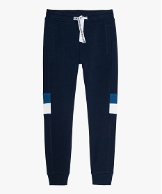 GEMO Pantalon de jogging garçon avec touches bicolores Bleu