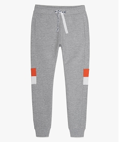 GEMO Pantalon de jogging garçon avec touches bicolores Gris