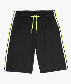 short garcon avec bandes tricolores sur les cotes noirA659701_1