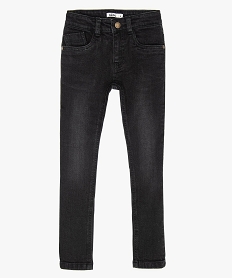 jean coupe skinny extensible 5 poches garcon noirA662501_1