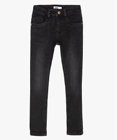 jean coupe skinny extensible 5 poches garcon noirA662501_4