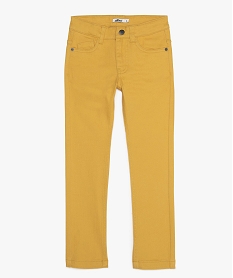 pantalon garcon 5 poches twill stretch jauneA663601_1