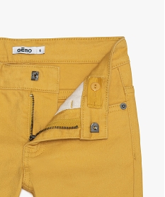 pantalon garcon 5 poches twill stretch jauneA663601_2