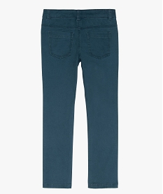 pantalon garcon coupe skinny en toile extensible bleuA663801_3