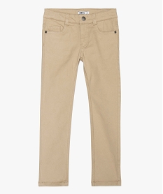 pantalon garcon coupe skinny en toile extensible beigeA663901_1