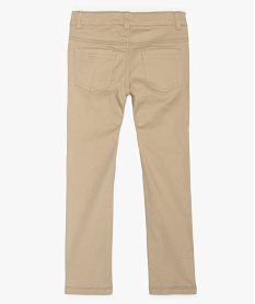 pantalon garcon coupe skinny en toile extensible beigeA663901_3