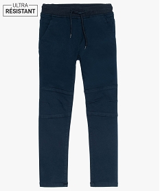 GEMO Pantalon garçon en toile ultra résistante Bleu