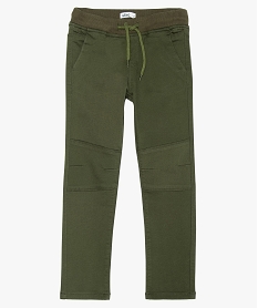 GEMO Pantalon garçon en toile ultra résistante Vert