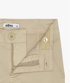 pantalon garcon chino en coton stretch a taille reglable beige pantalonsA665401_2