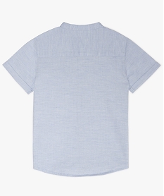 chemise garcon en coton avec manches courtes et col rond bleuA668901_2