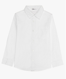 chemise garcon unie a manches longues blancA669101_1