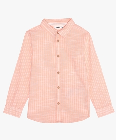 chemise garcon a rayures en coton orange chemisesA669301_1