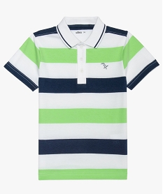 polo garcon a motifs avec lisere colore sur le col imprime polosA672401_1