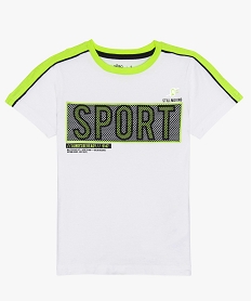 GEMO Tee-shirt garçon pour le sport avec motif fantaisie Blanc