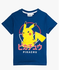GEMO Tee-shirt garçon à manches courtes - Pokemon Bleu