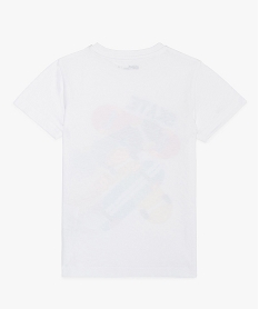 tee-shirt garcon en coton bio avec motif colore blancA675501_2