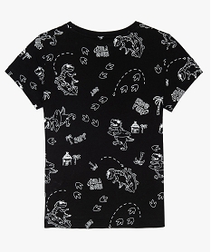 tee-shirt garcon en coton bio avec motif colore noirA675801_2