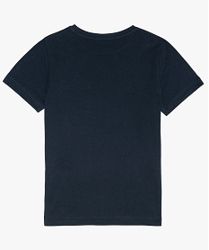 tee-shirt garcon uni a manches courtes en coton bio bleu tee-shirtsA676301_2