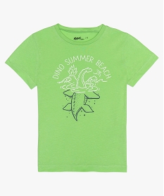 GEMO Tee-shirt garçon avec motif contenant du coton bio Vert