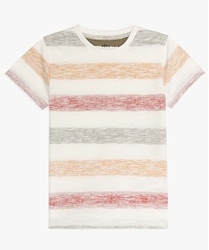 GEMO Tee-shirt garçon imprimé contenant du coton bio kaki chine