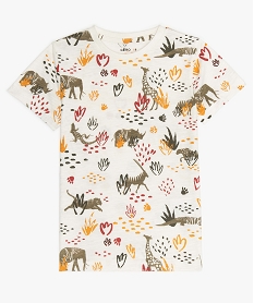 GEMO Tee-shirt garçon imprimé contenant du coton bio dore